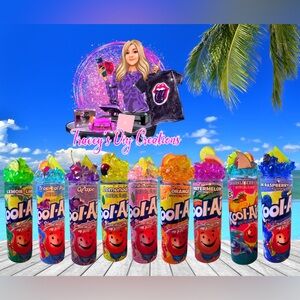 Kool Aid 20 oz Tumbler with Removable Magnetic Ice Lid Topper